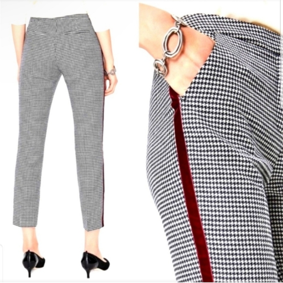 Boden British Tweed Wool Houndstooth Trousers Size - Picture 3 of 13